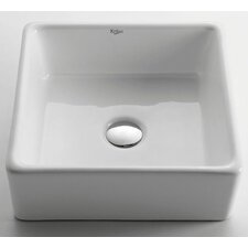 Ceramic Square Vessel Bathroom Sink