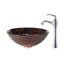 Iris Vessel Sink with Ventus Faucet