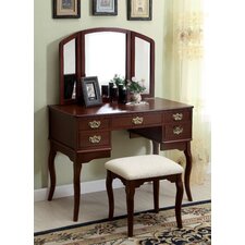 Madera Vanity Table with Matching Stool