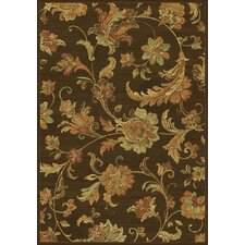 Versailles Mocha Aegean Scroll Rug