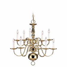 Traditional 10 Light Chandelier