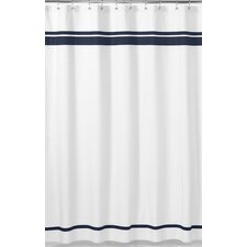 Duck Topstitched Corded Cotton Shower Curtain