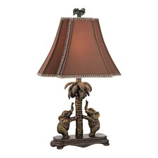 Dimond Lighting Elephants on Palm Tree Accent Table Lamp