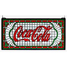 Victorian Tiffany Coca Cola Web Stained Glass Window