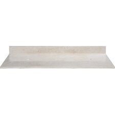 61 Marble Vanity Top for Vessel Sinks with Backsplash