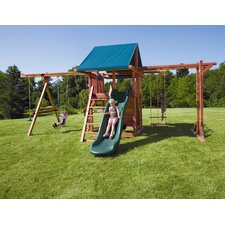 Redwood Grand Stand Swing Set