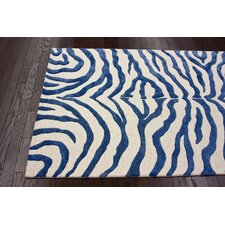 Earth Royal Blue Radiant Zebra Rug