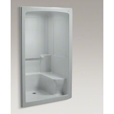 Barrier Free Shower Module with Seat On Right , 52 X 37 1/2 X 84