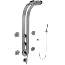 Sento Round Thermostatic Ski Shower Set with Body Sprays and Handspray