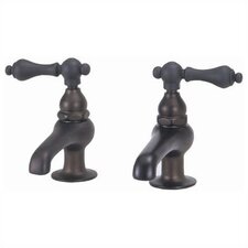 Centerset Bathroom Faucet with Double Metal Lever Handles