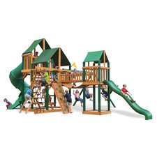 Treasure Trove Swing Set with Canvas Green Sunbrella Canopy