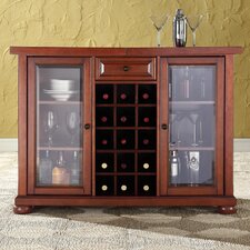 Alexandria Sliding Top Bar Cabinet in Classic Cherry