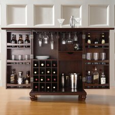 Cambridge Expandable Bar Cabinet in Vintage Mahogany