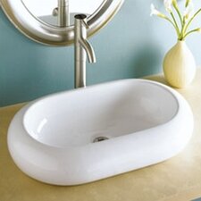 DecoLav Classically Redefined Square Semi Recessed Ceramic Vessel