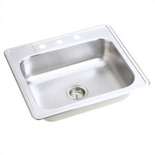 Dayton 25 x 22 Single Bowl Top Mount Kitchen Sink