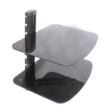 Two Shelf AV Component Wall Mount in Black