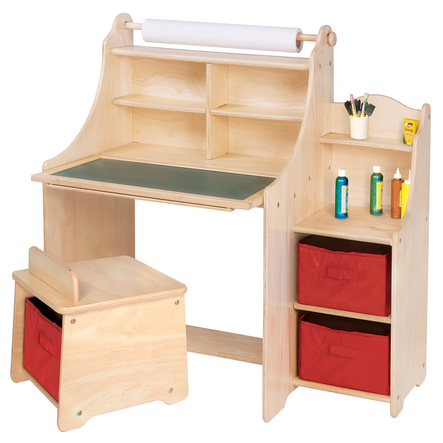 toddler art table with storage